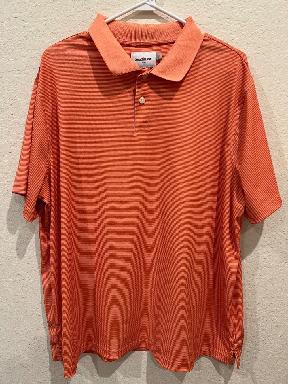 GOODFELLOW & CO Men's Orange Striped Polo